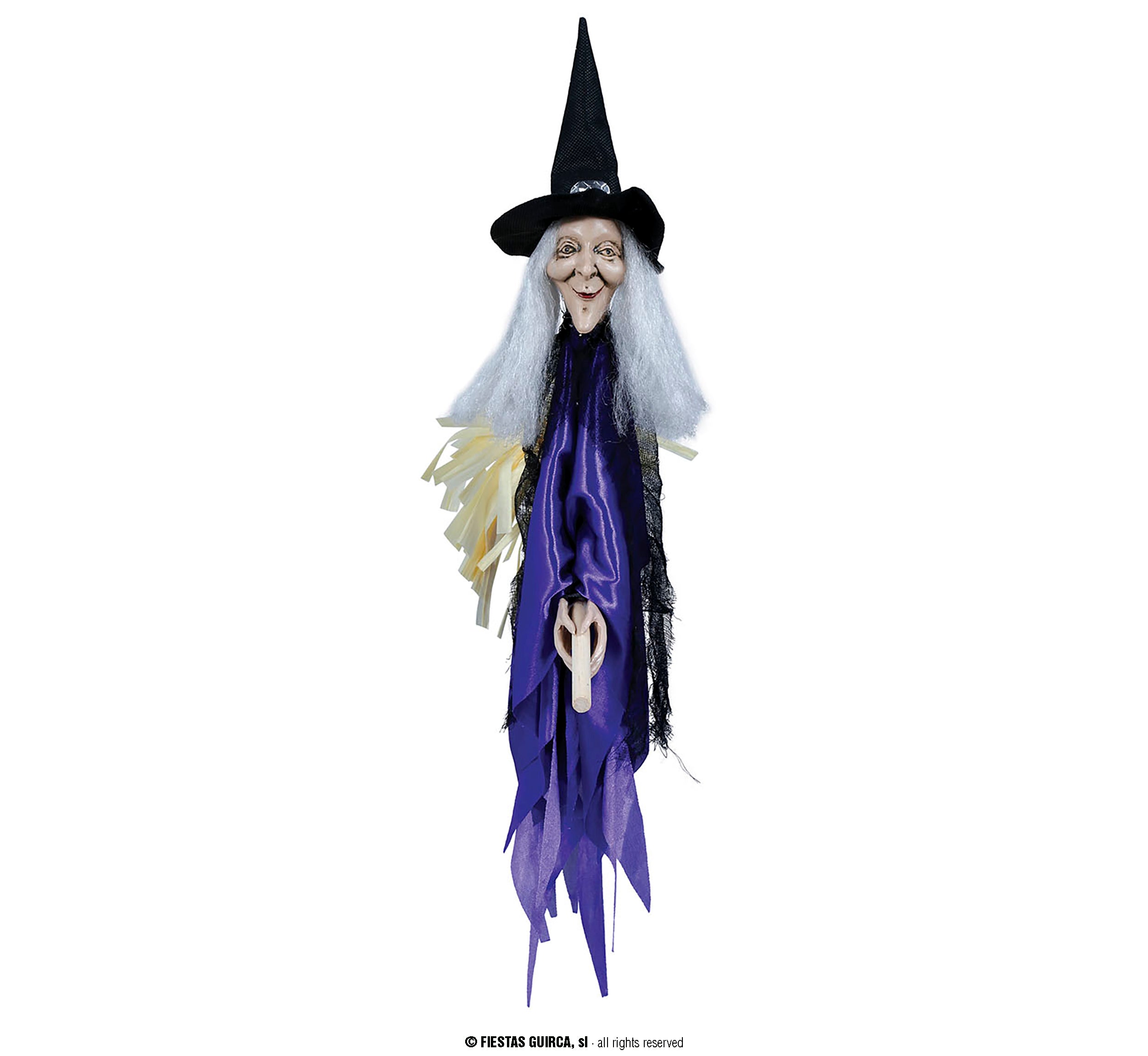 GP24414 – Hexe Dekofigur Halloween Broomstick – Farbe: Schwarz