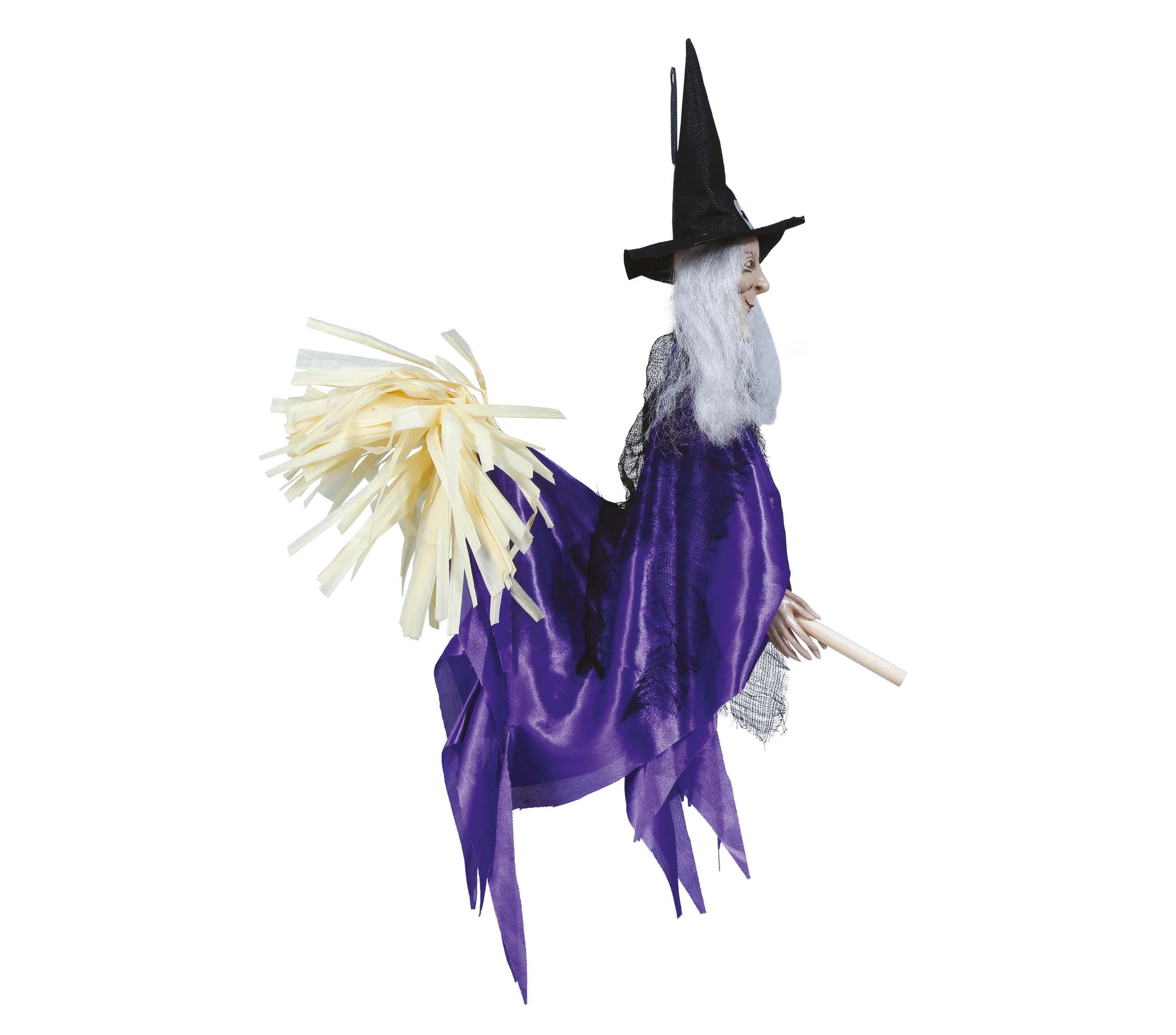 GP24414 – Hexe Dekofigur Halloween Broomstick – Farbe: Schwarz