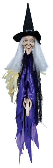Hexe Dekofigur Halloween Broomstick, Bild 3