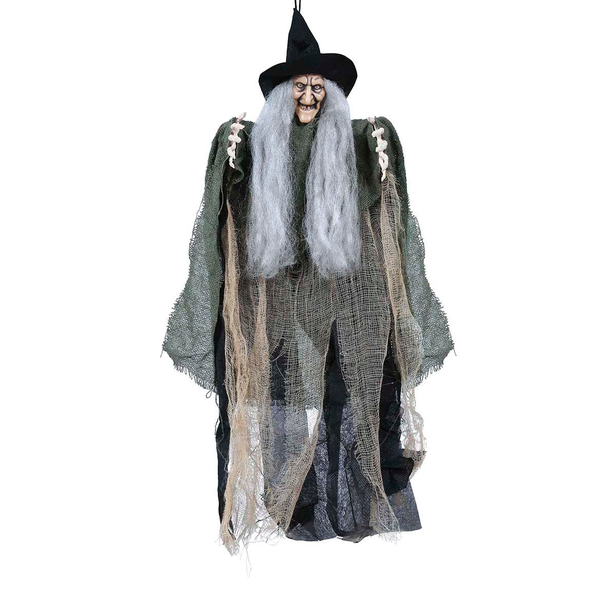 GP24416 – Hexe Halloween Dekoration Figur – Farbe: Grau