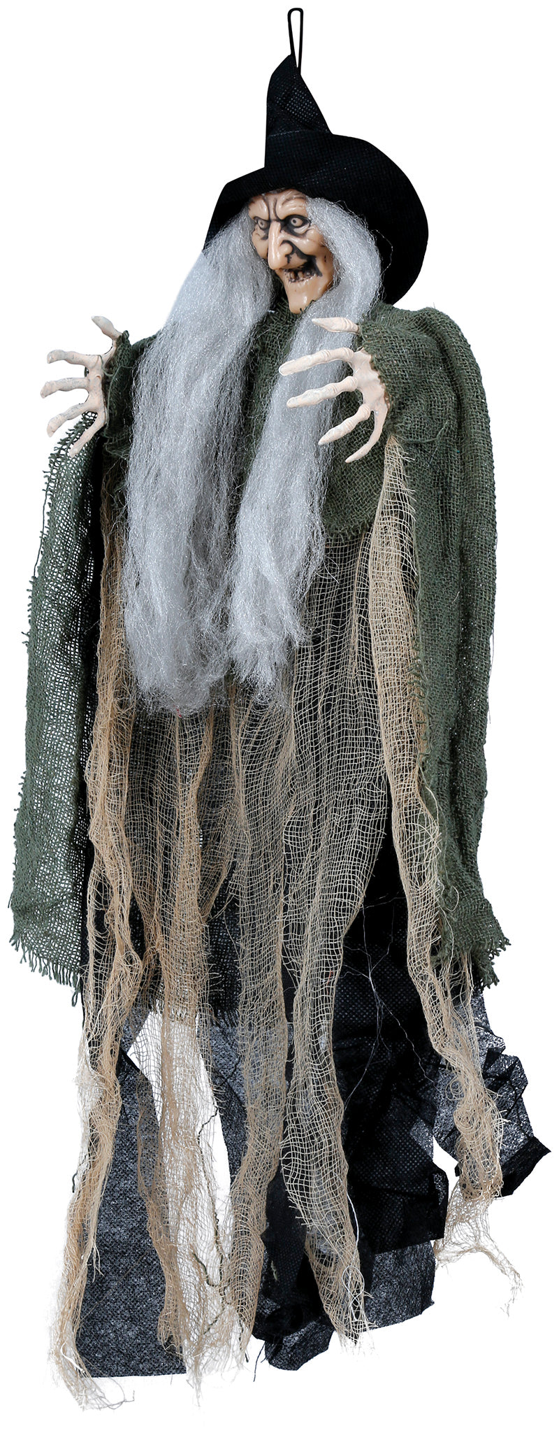 GP24416 – Hexe Halloween Dekoration Figur – Farbe: Grau