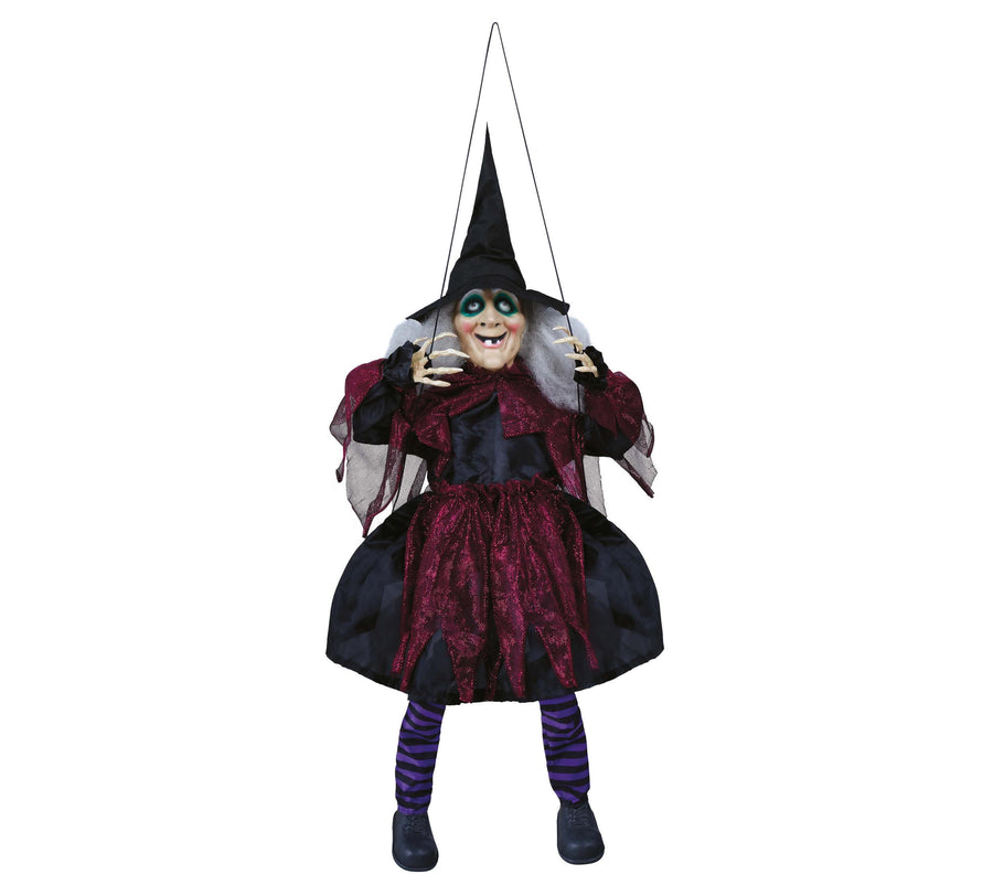 GP24417 – Hexe Halloween Schaukel Dekoration – Farbe: Pink, Ansicht 2