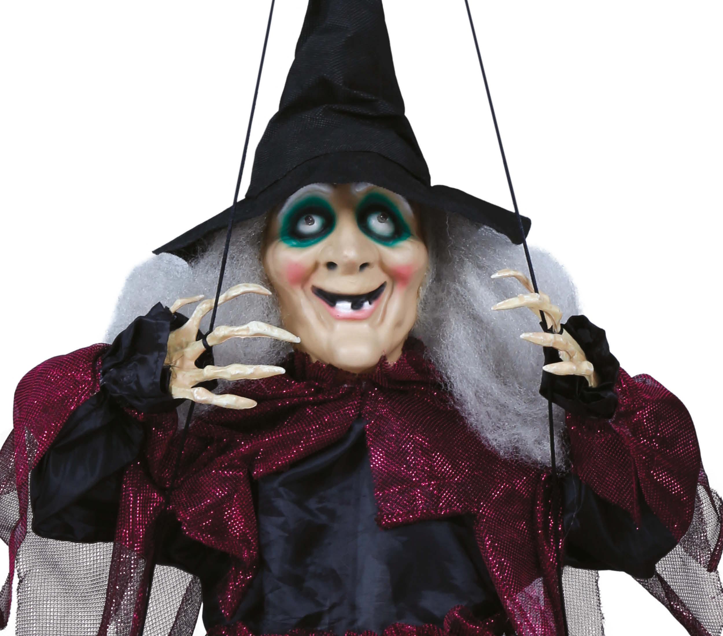 GP24417 – Hexe Halloween Schaukel Dekoration – Farbe: Pink