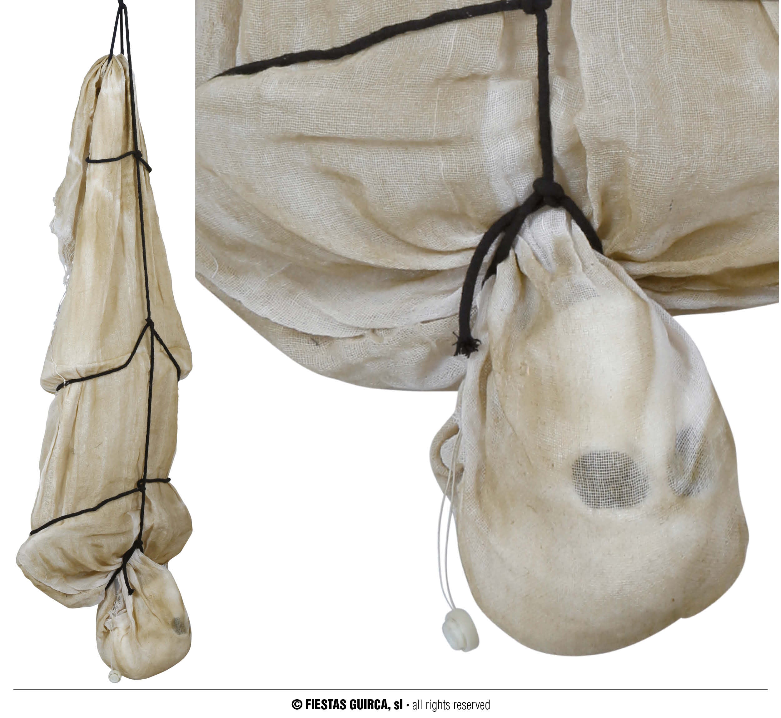 GP24427 – Skelett Halloween Hängefigur Gruseldeko – Farbe: Weiß