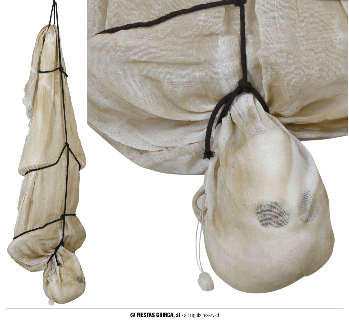 GP24427 – Skelett Halloween Hängefigur Gruseldeko – Farbe: Weiß