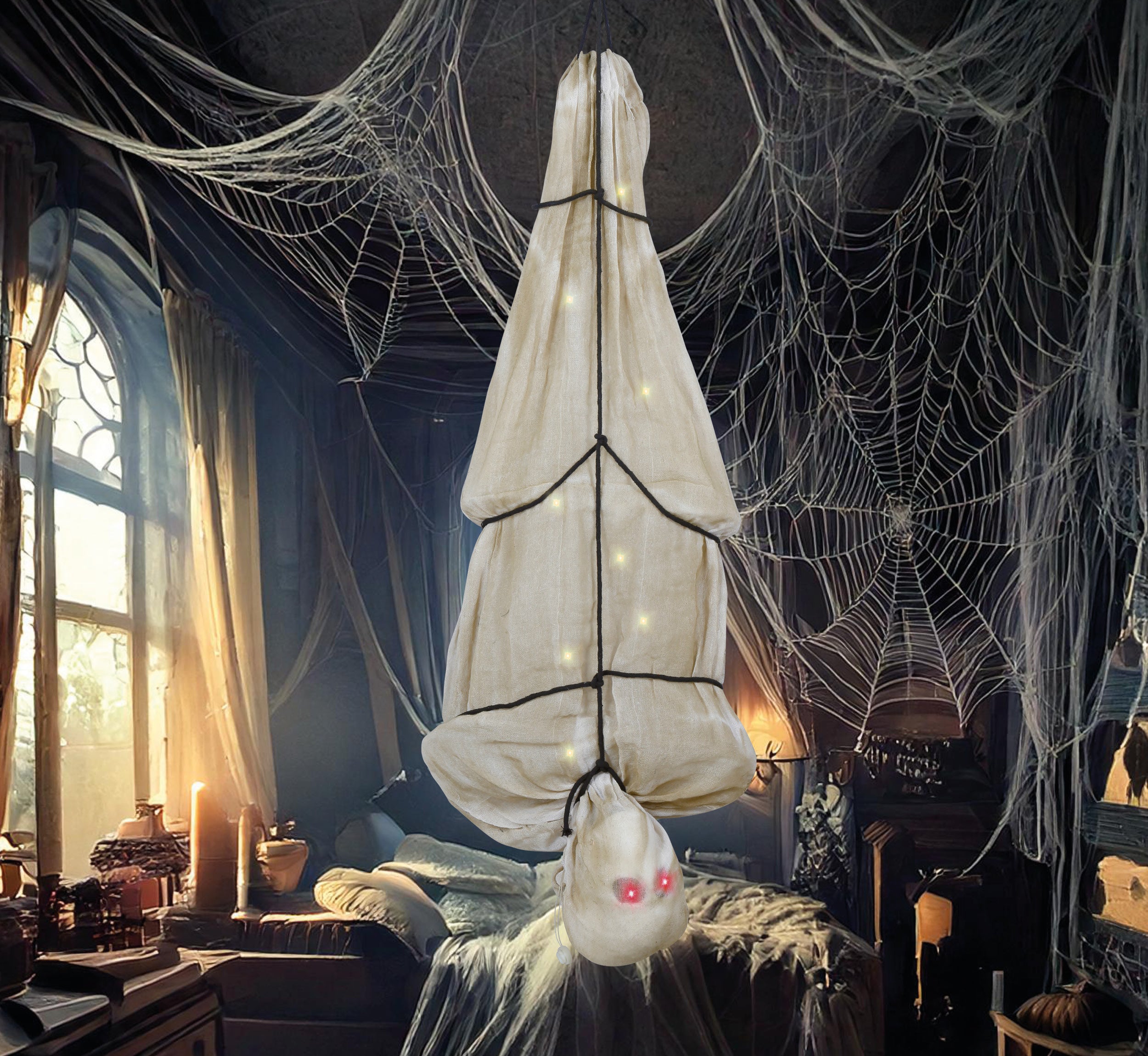 GP24427 – Skelett Halloween Hängefigur Gruseldeko – Farbe: Weiß