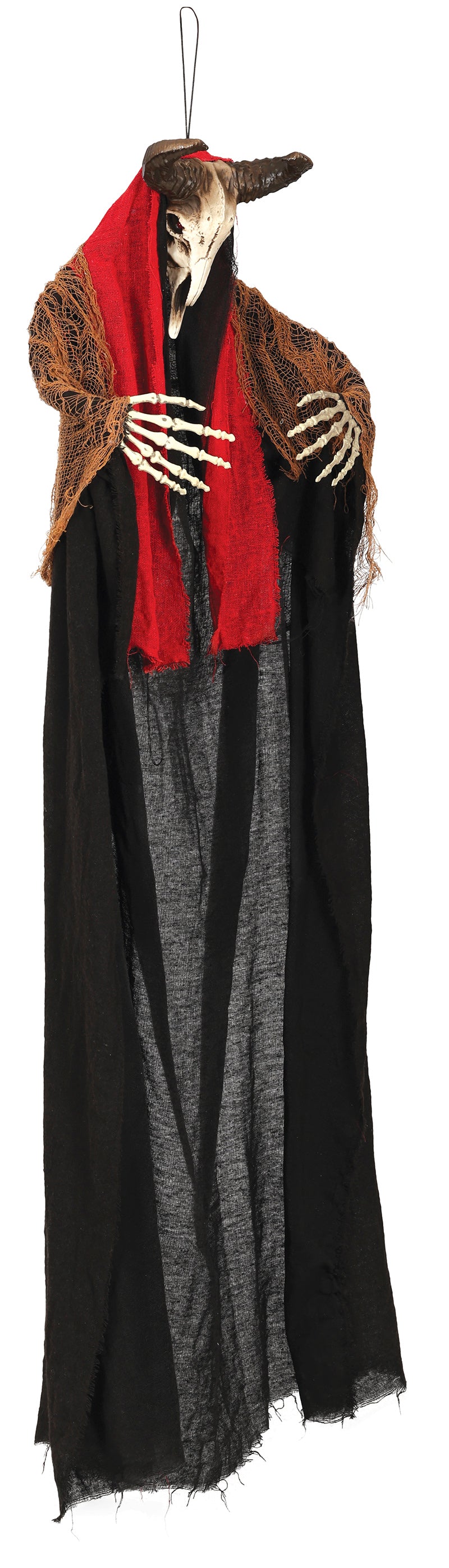 GP24428 – Voodoo Schafbock Skelett Dekoration Halloween – Farbe: Schwarz