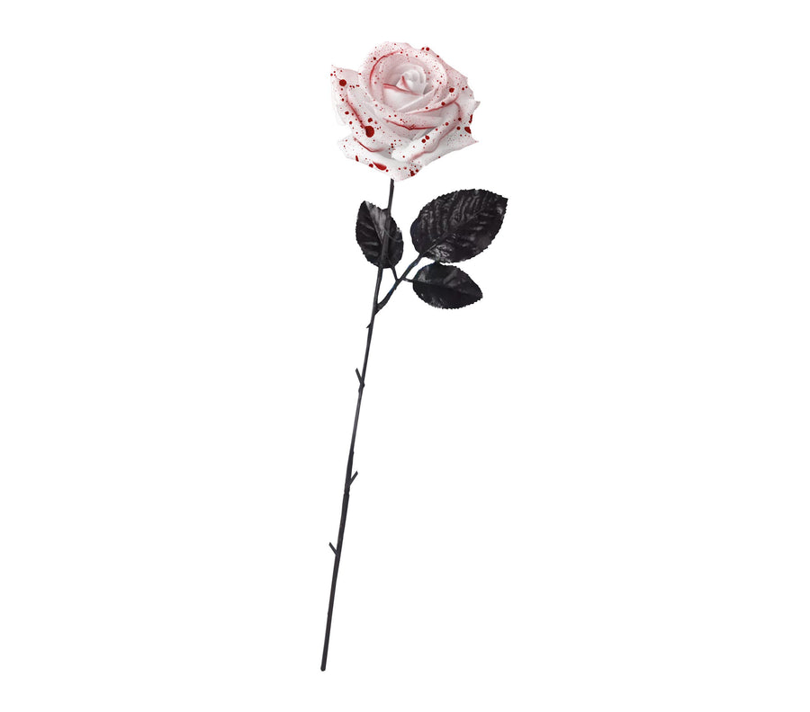 GP24476 – Halloween Rose Unheimlich Blutrot Weiß – Farbe: Weiß, Ansicht 2