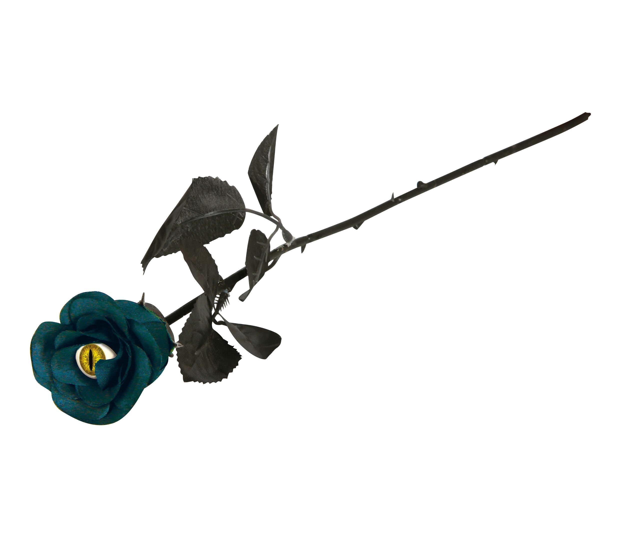 GP24477 – Halloween Rose Dekoration Dunkle Blüte – Farbe: Schwarz