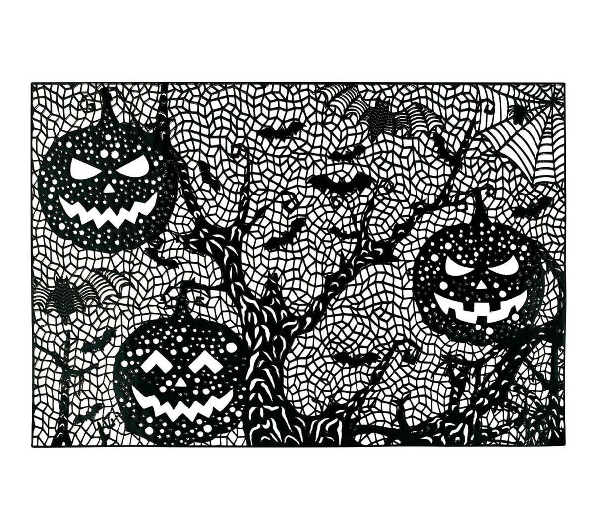 GP24488 – Halloween Tischset Kürbis Geister Spinnen – Farbe: Schwarz