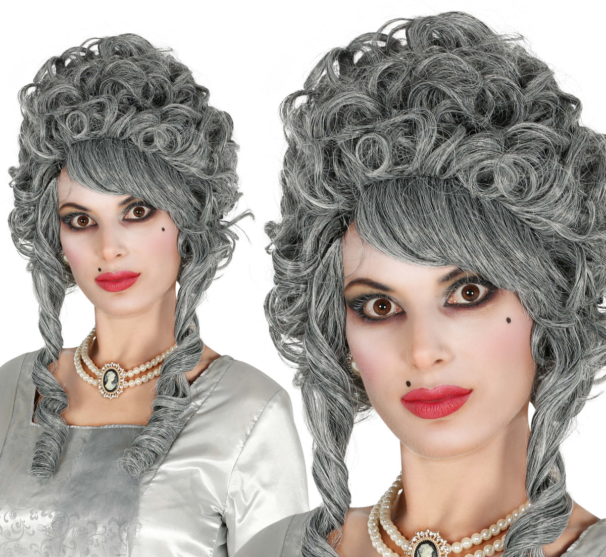 GP4026 – Marquise Perücke für Damen grau Rokoko – Farbe: Grau