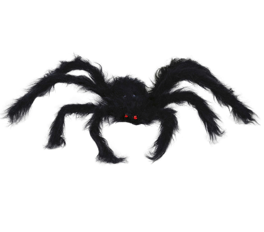 Schwarze Spinne 50 cm haarig Halloween