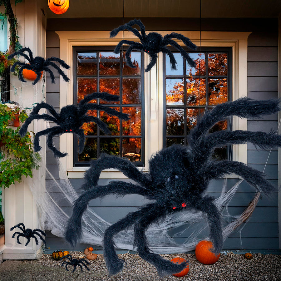 GP24499 – Tier Halloween Deko Gruselige Spinne – Farbe: Schwarz, Ansicht 2