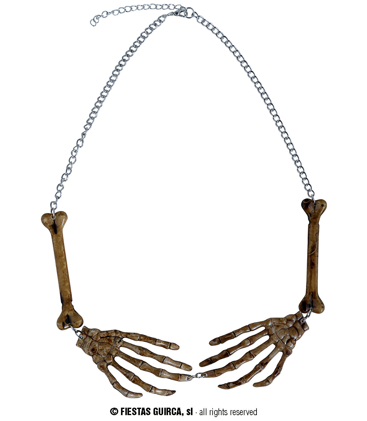 GP24516 – Skelett Halloween Halskette Gothic – Farbe: Braun