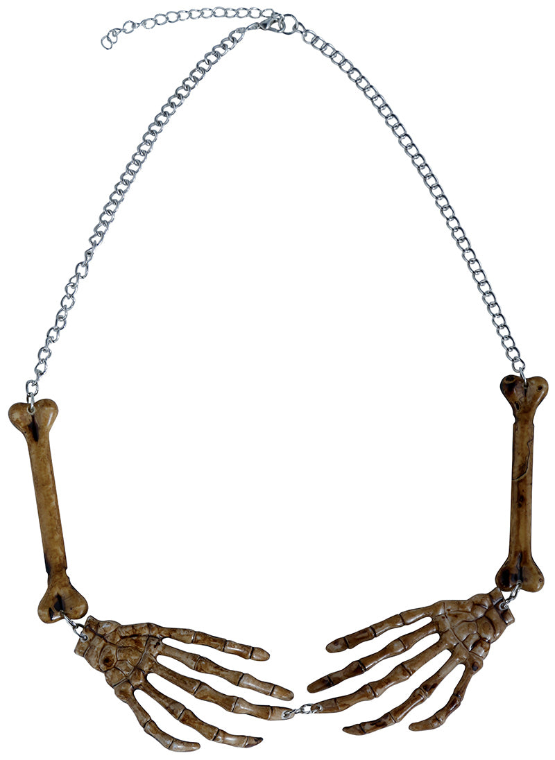 GP24516 – Skelett Halloween Halskette Gothic – Farbe: Braun