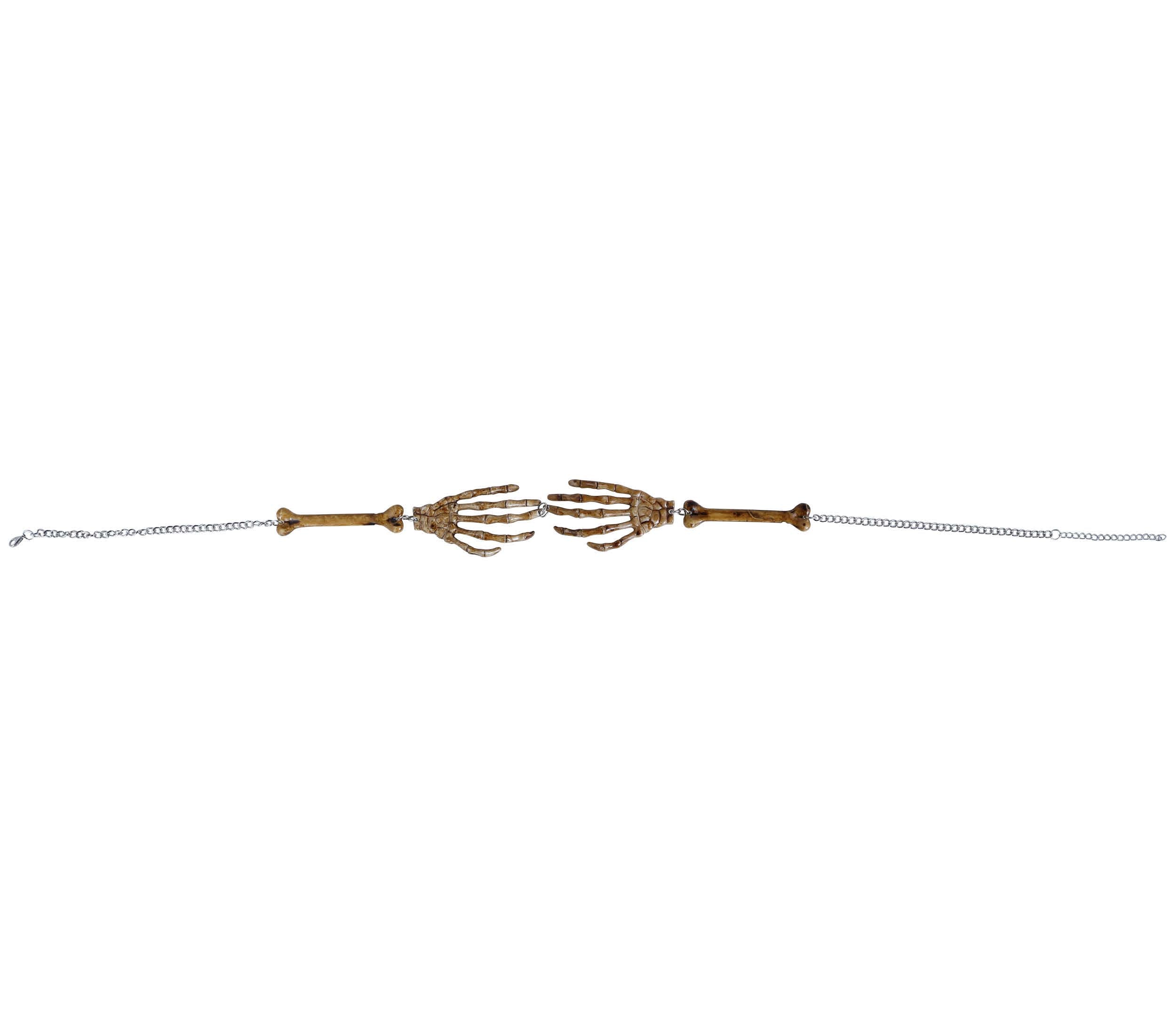 GP24516 – Skelett Halloween Halskette Gothic – Farbe: Braun
