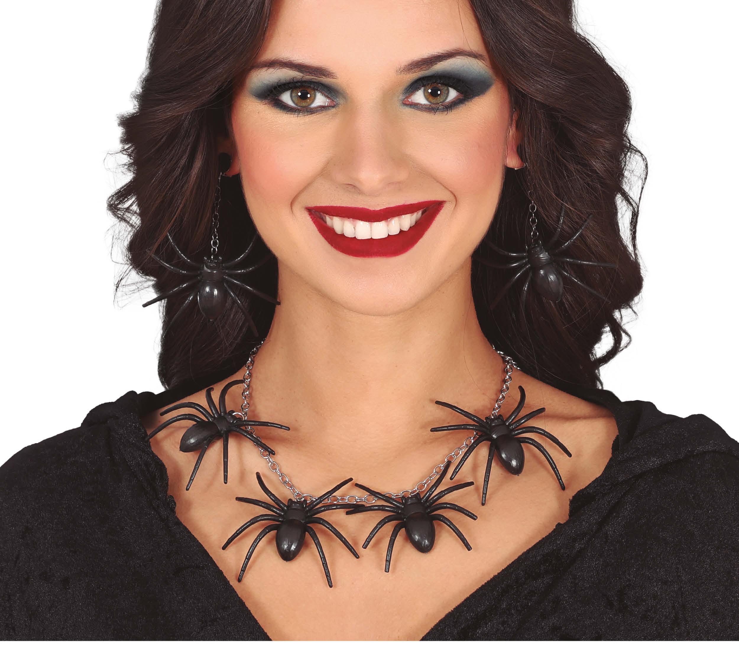 GP24518 – Halloween Spinne Schmuck Set Gruselig – Farbe: Schwarz