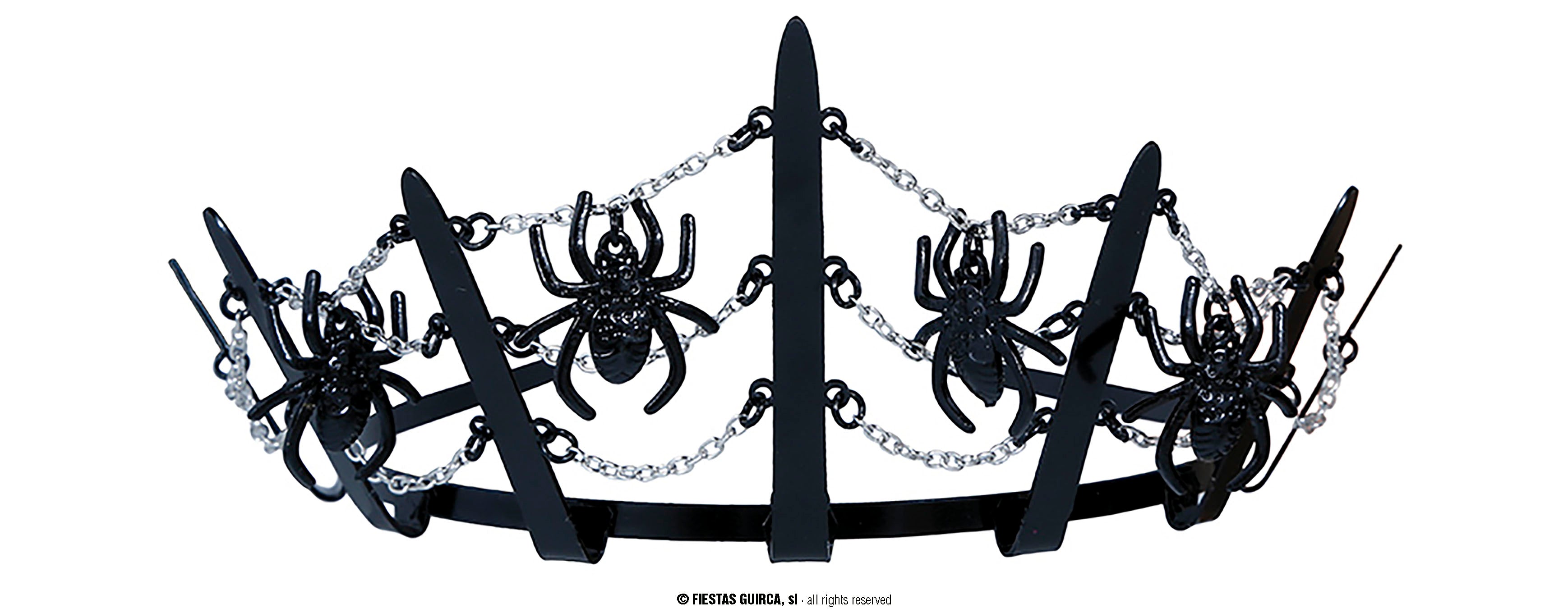 GP24519 – Märchenhafte Spinnentiara Halloween – Farbe: Schwarz