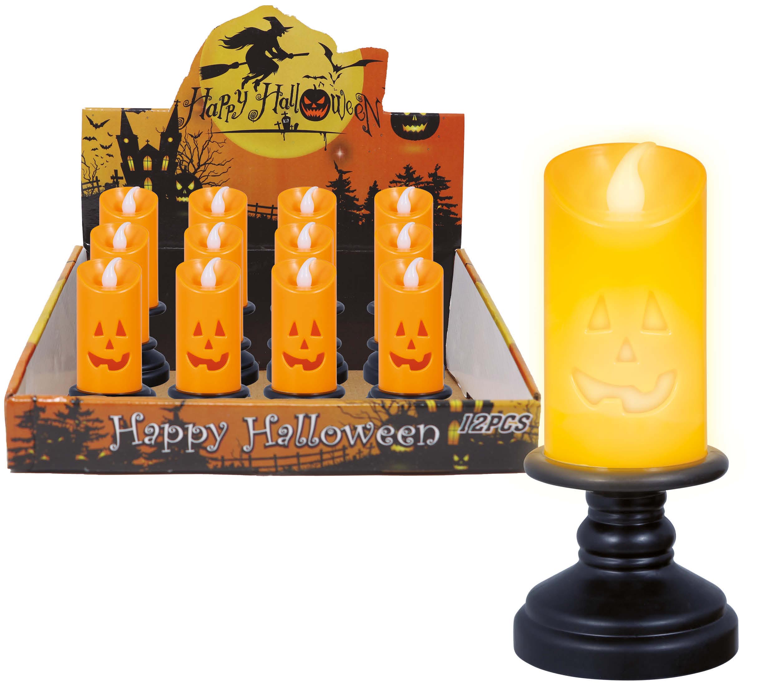 GP24523 – Halloween Kürbis Kerze Stimmungslicht – Farbe: Orange
