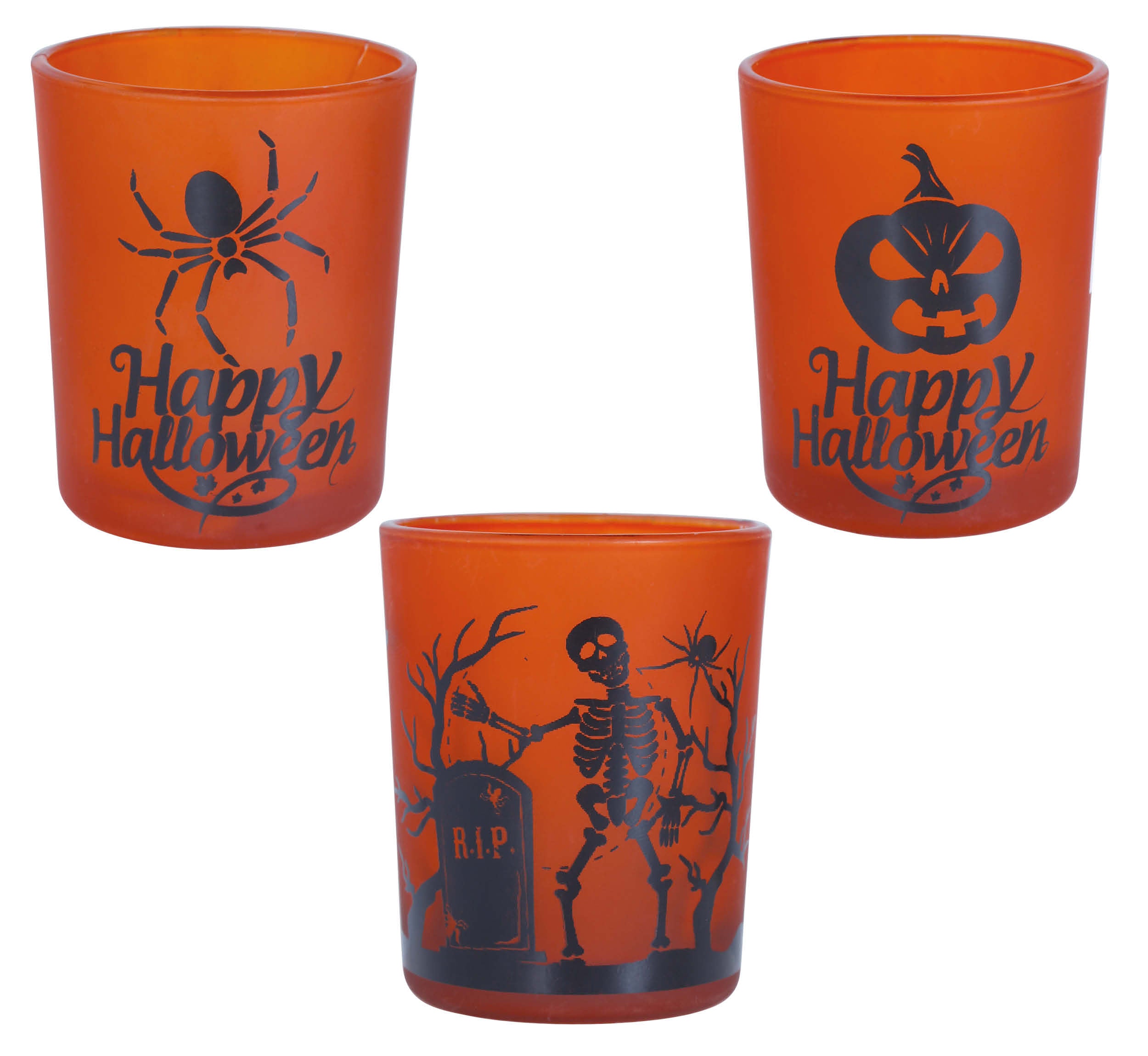 GP24534 – Halloween Skelett Spinne Grusel Gräber – Farbe: Orange