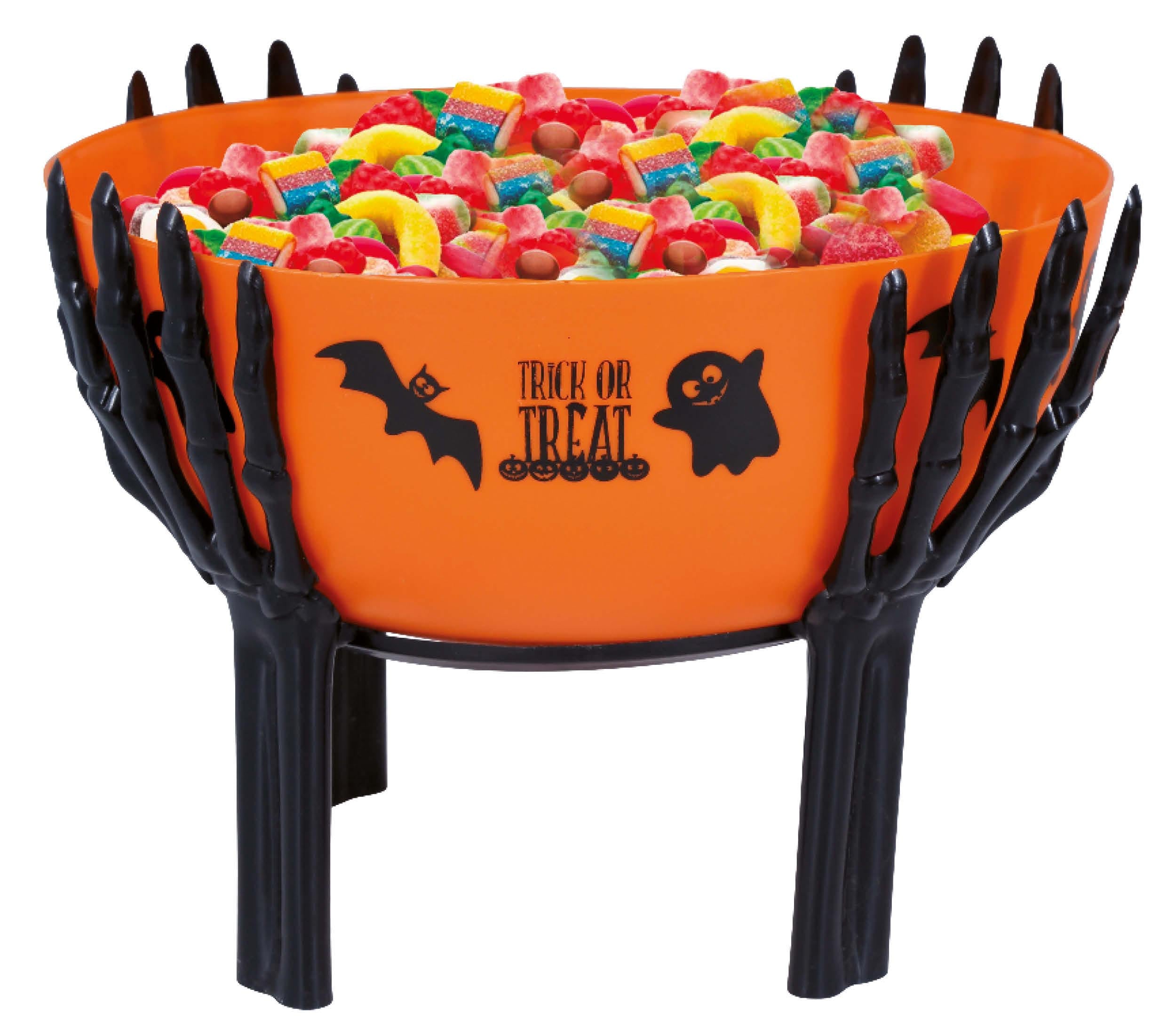GP24541 – Halloween Kürbisschale Mit Skelettdekoration – Farbe: Orange