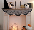 Halloween Kamin Dekoration Schwarze Federmäuse