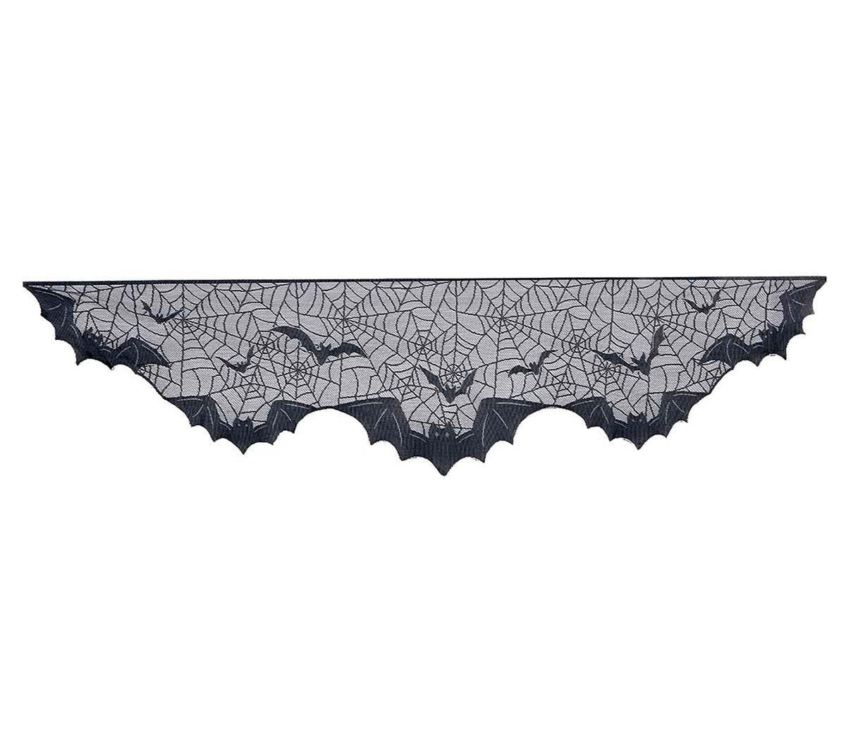 GP24553 – Halloween Kamin Dekoration Schwarze Federmäuse – Farbe: Schwarz