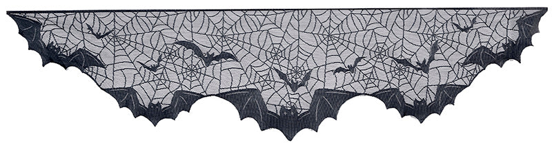 GP24553 – Halloween Kamin Dekoration Schwarze Federmäuse – Farbe: Schwarz
