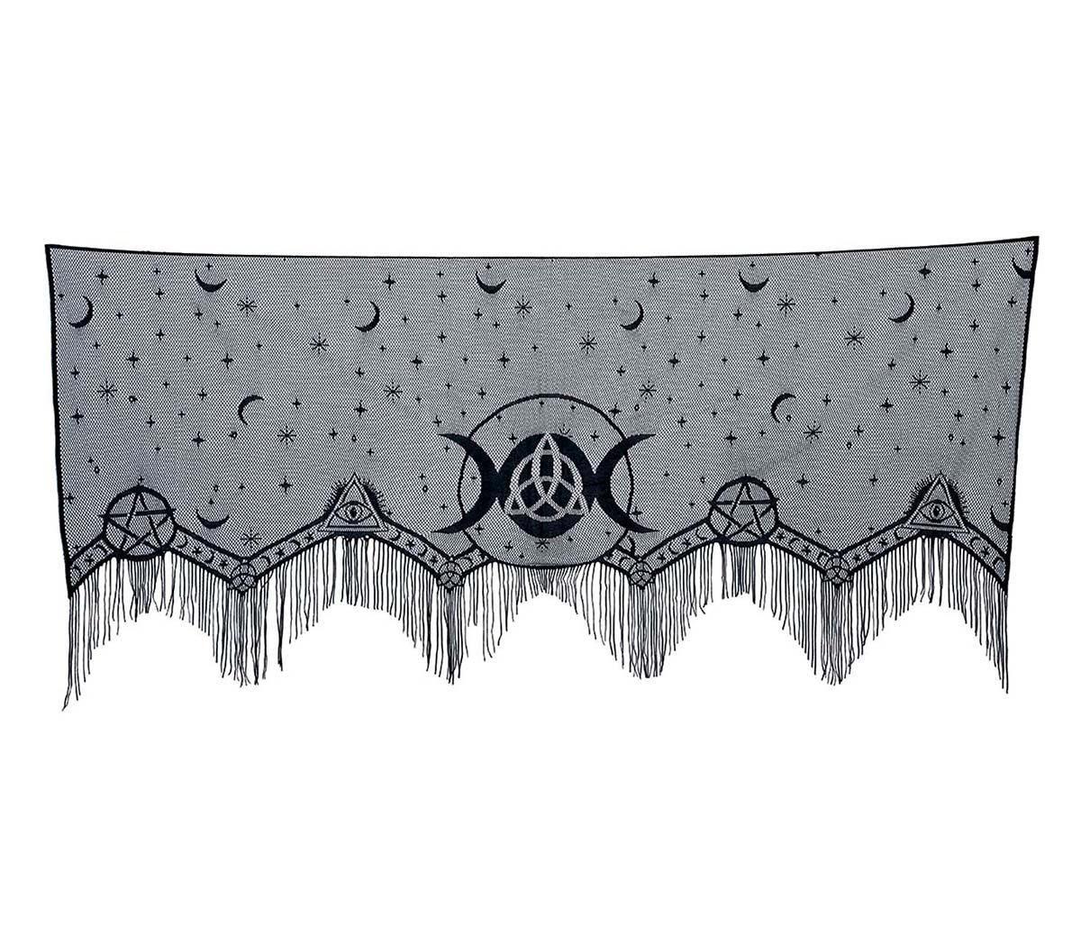 GP24554 – Halloween Kamin Dekoration Gothic Design – Farbe: Schwarz