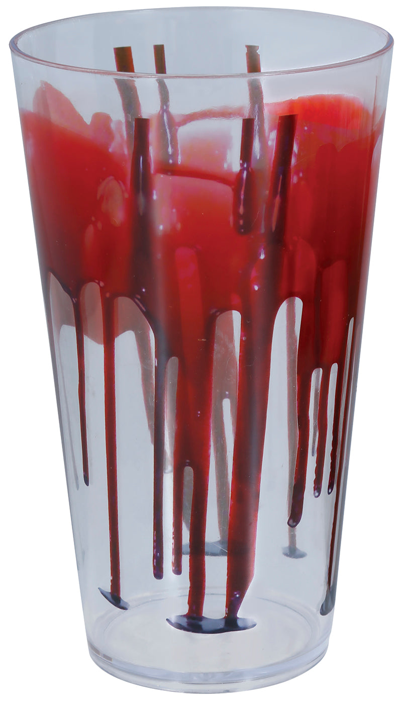 GP24568 – Halloween Becher Glas Blutige Deko – Farbe: Transparent