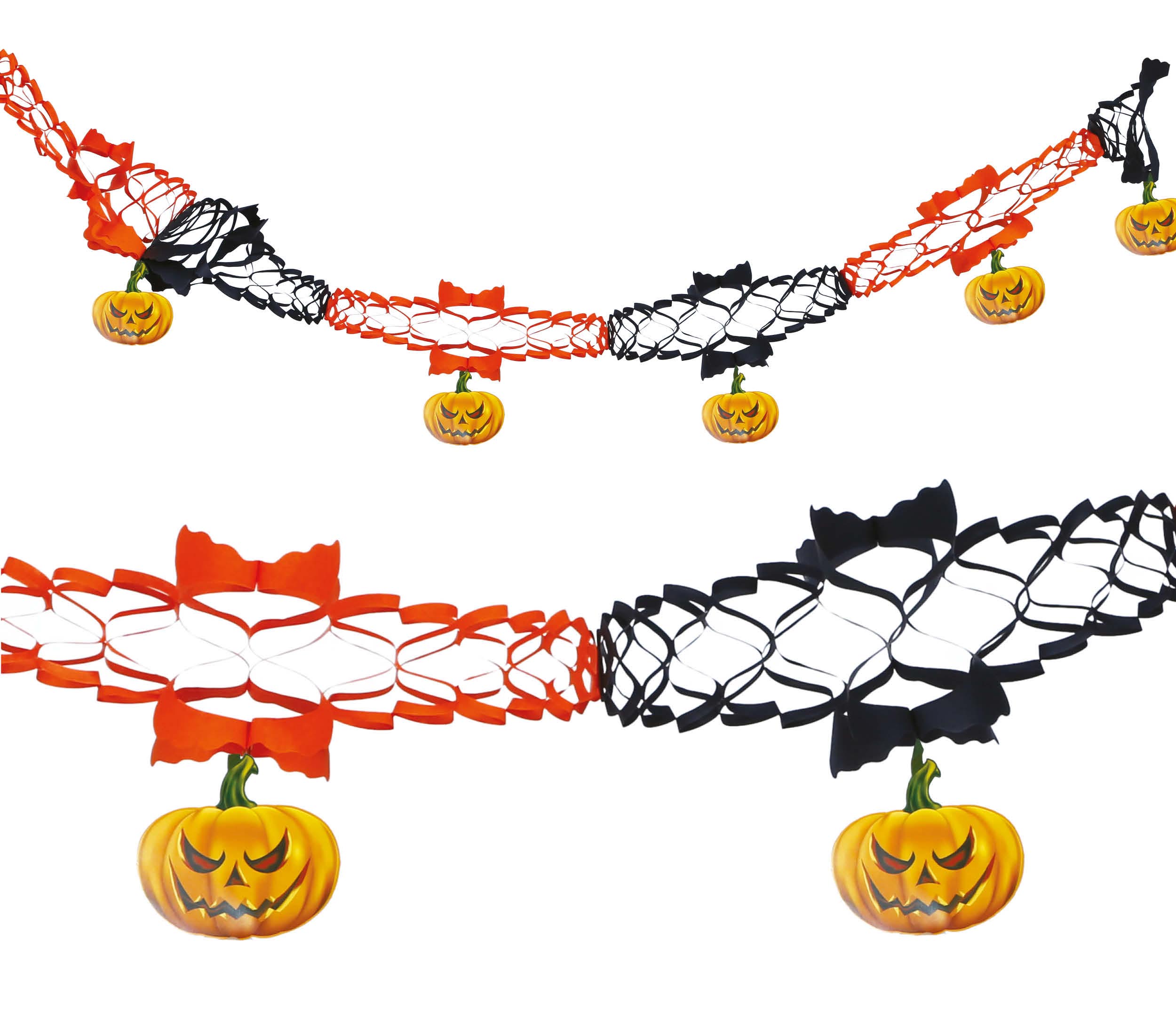 GP24570 – Halloween Kürbis Girlande – Farbe: Orange