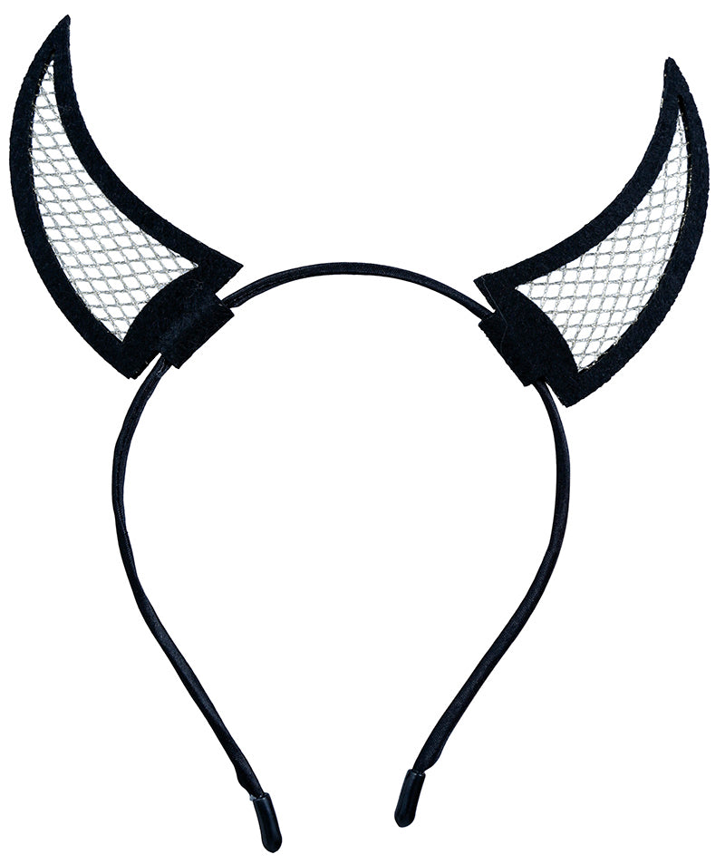 GP24576 – Daemonisches Halloween Stirnband Kostuem – Farbe: Schwarz