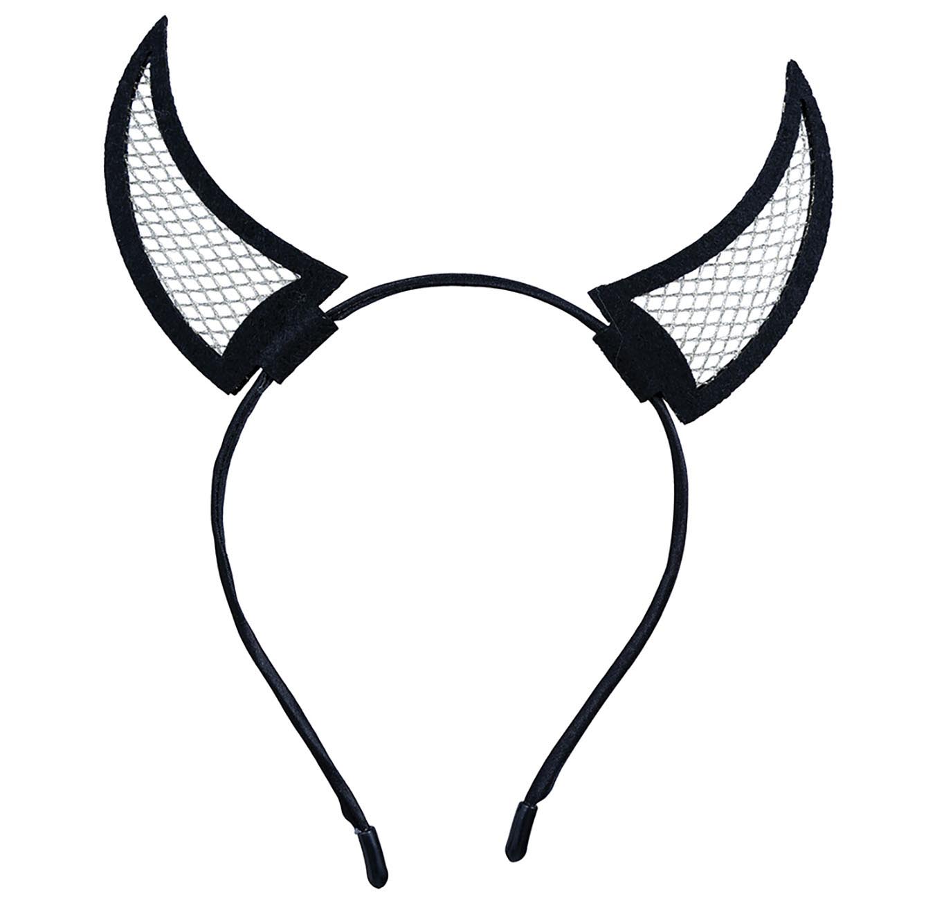 GP24576 – Daemonisches Halloween Stirnband Kostuem – Farbe: Schwarz