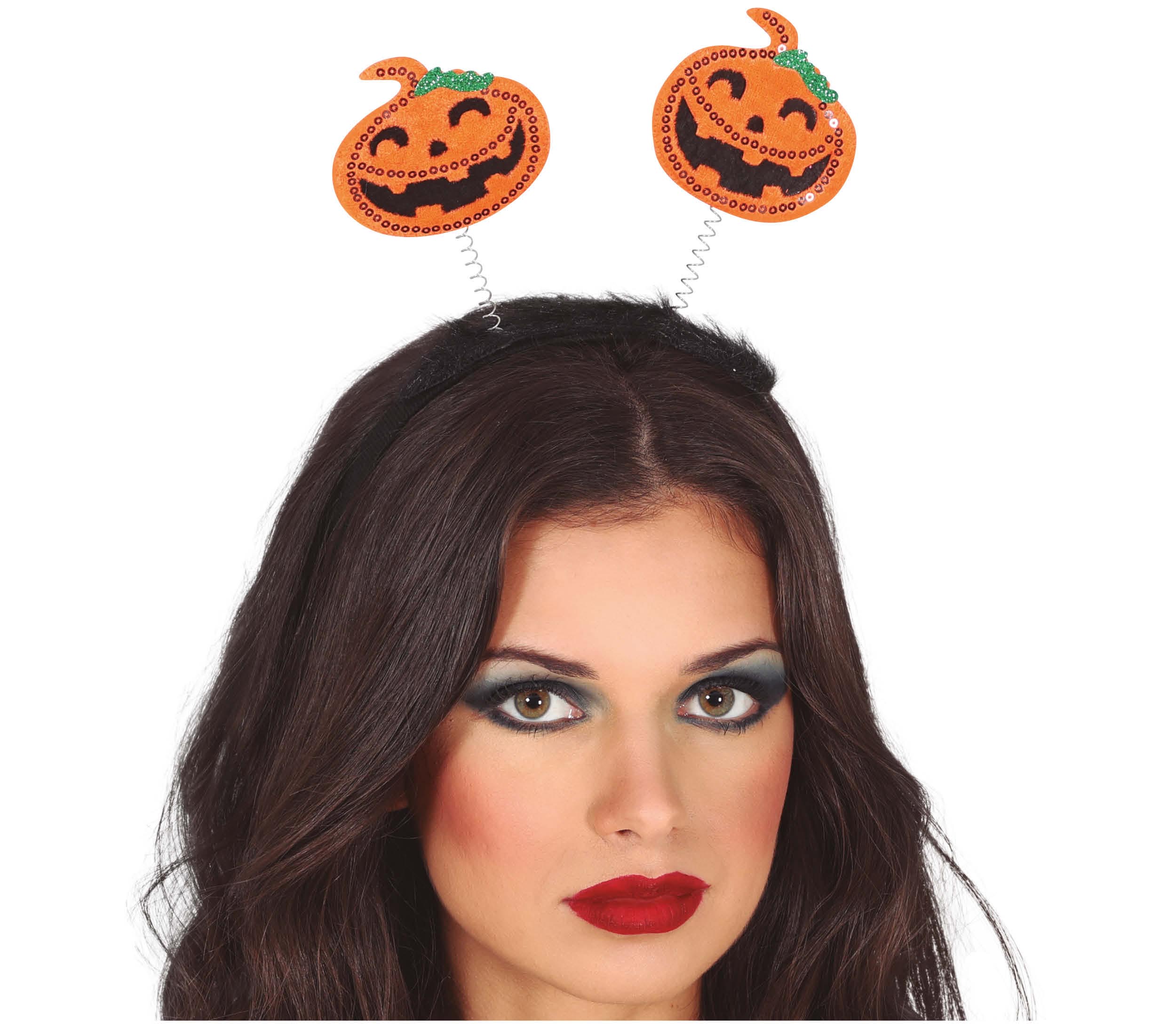 GP24577 – Halloween Kopfschmuck Kürbis Stirnreif – Farbe: Orange