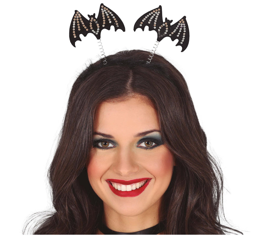 GP24578 – Fledermaus Stirnband Halloween Accessoire – Farbe: Schwarz, Ansicht 2