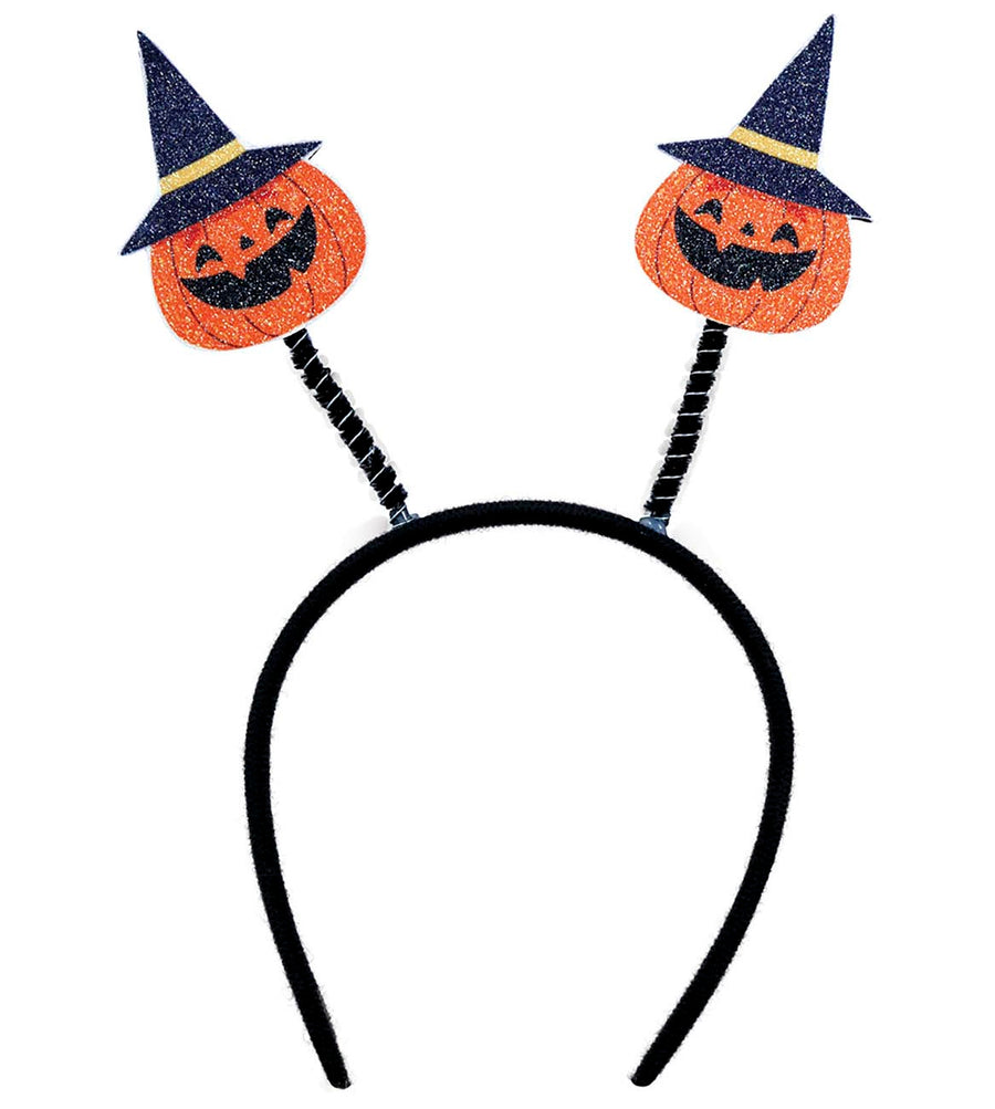 GP24580 – Halloween Kürbis Haarreif Mit Hexenhut – Farbe: Orange, Ansicht 2