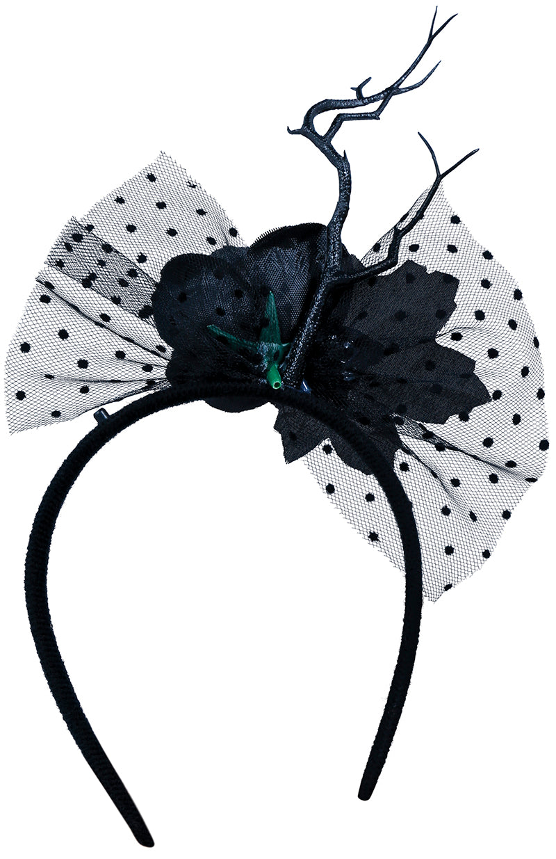 GP24581 – Halloween Blüte Haarreif Schwarz – Farbe: Schwarz