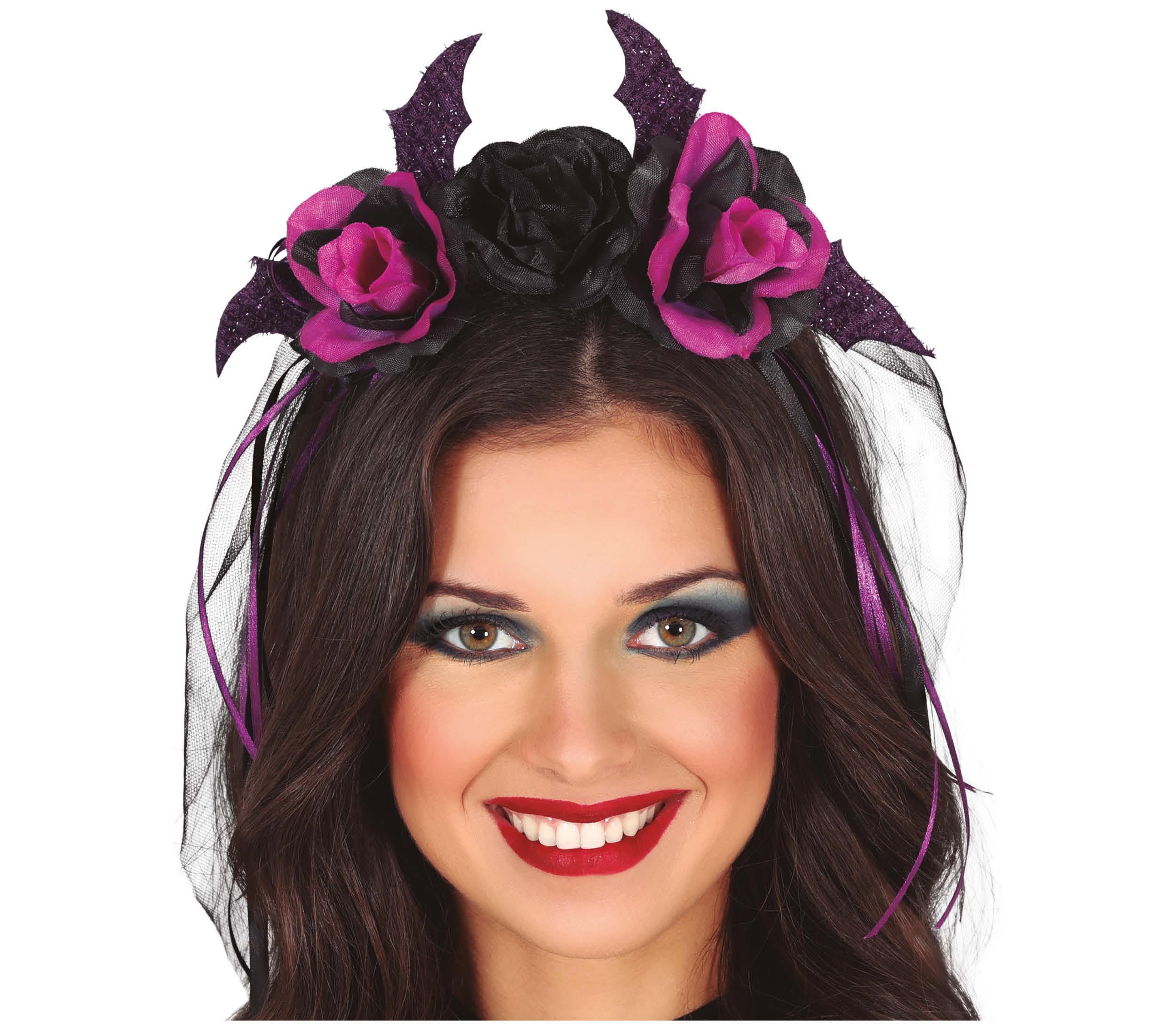 GP24587 – Tag Der Toten Blumen Haarreif – Farbe: Schwarz