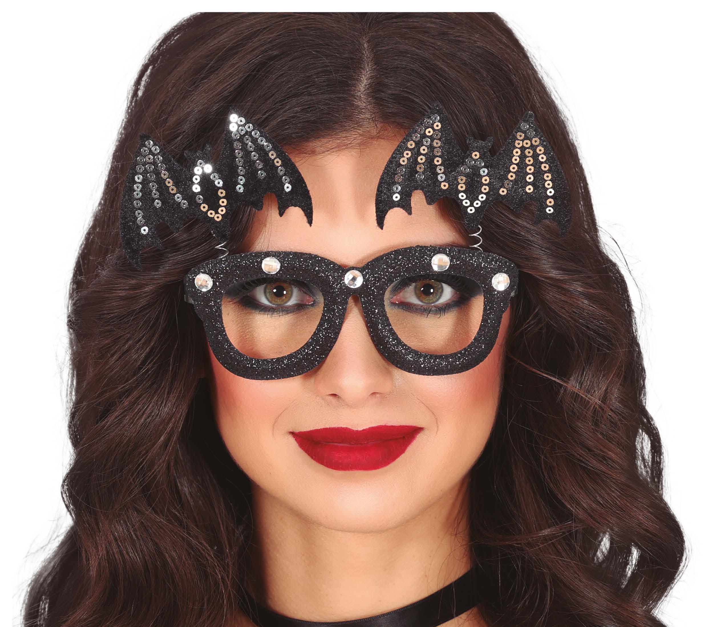 GP24608 – Fledermaus Halloween Brille Extravagante – Farbe: Schwarz