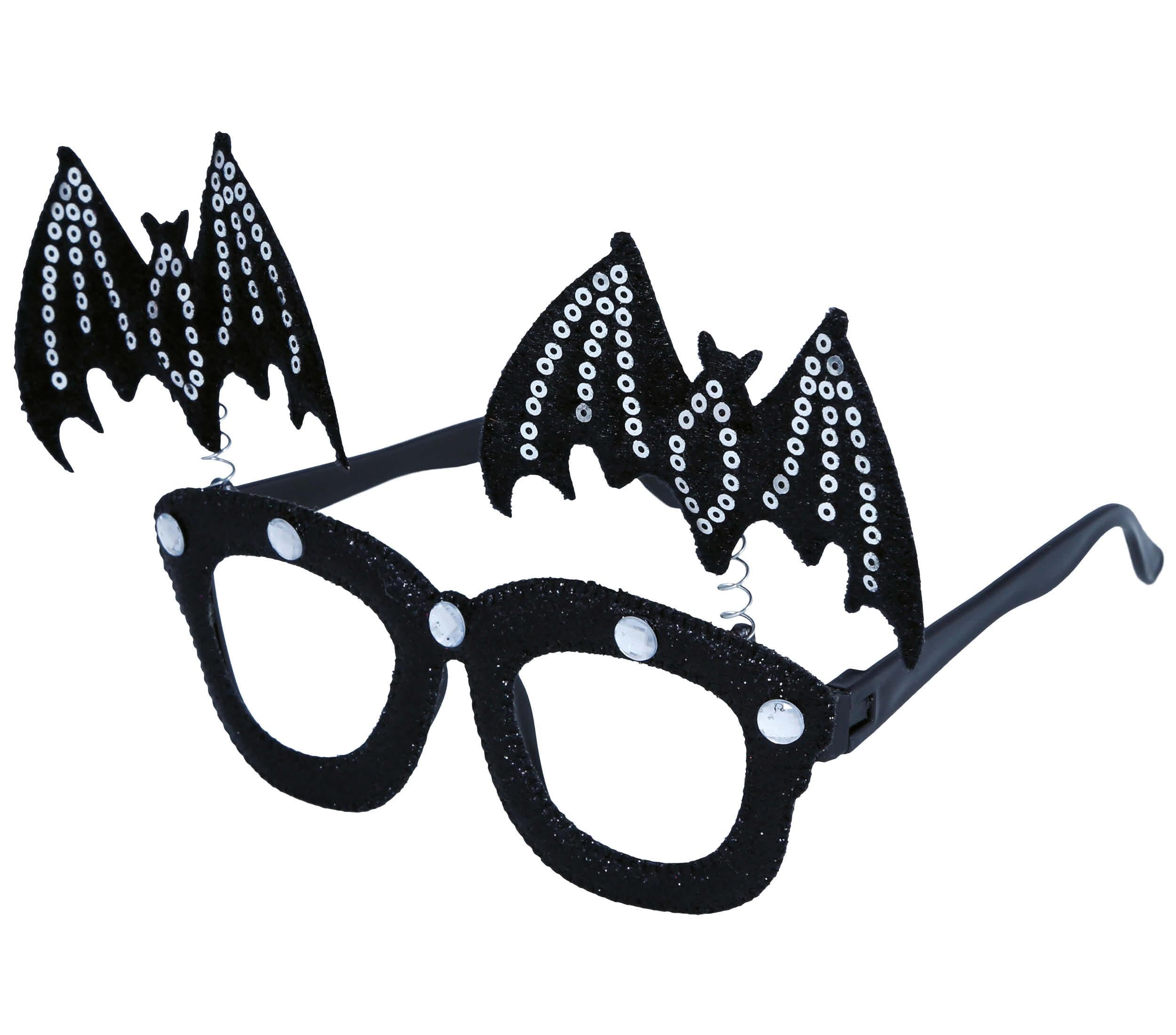 GP24608 – Fledermaus Halloween Brille Extravagante – Farbe: Schwarz