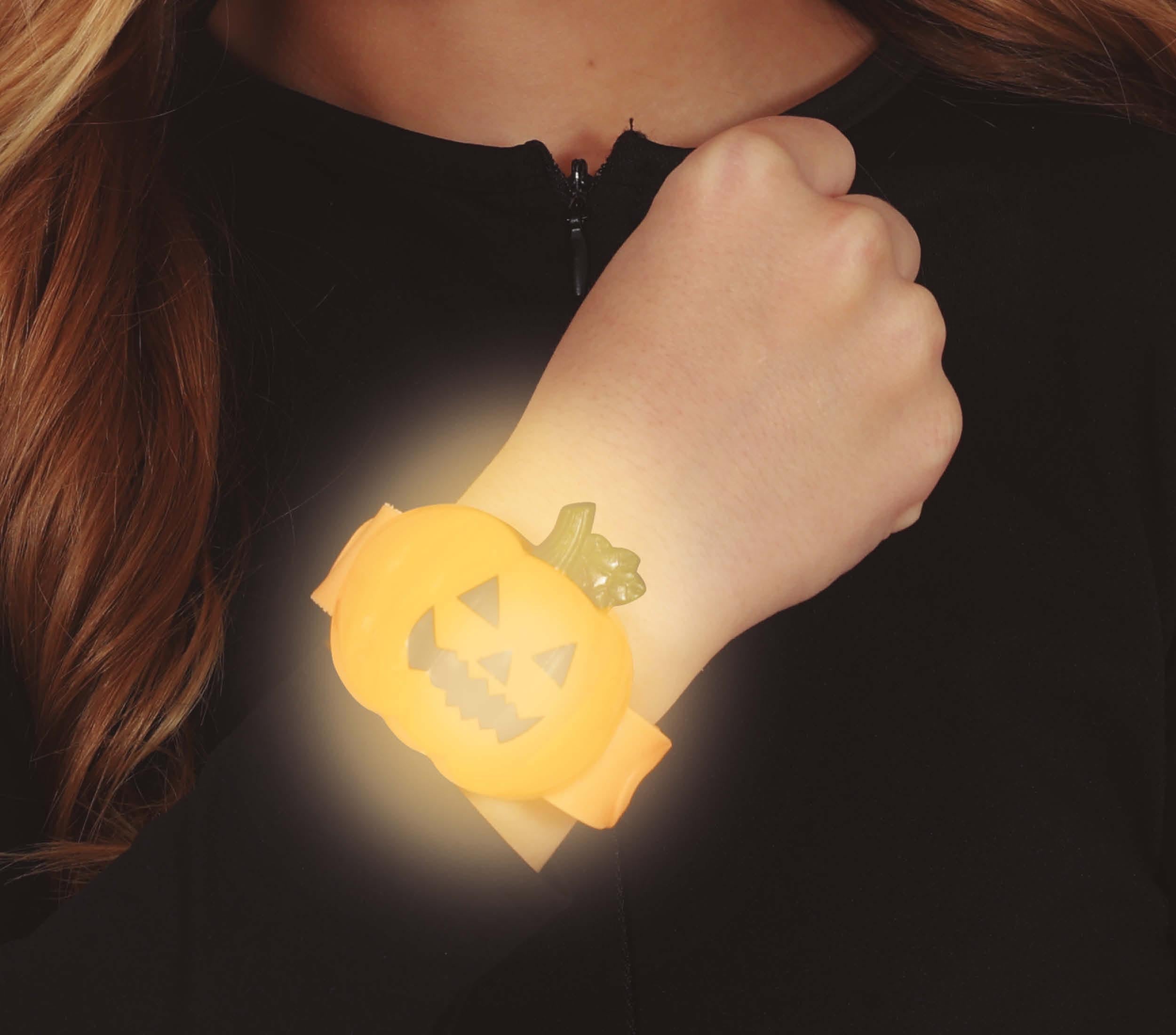 GP24611 – Halloween Kürbis Armband Stimmungsvoll – Farbe: Orange