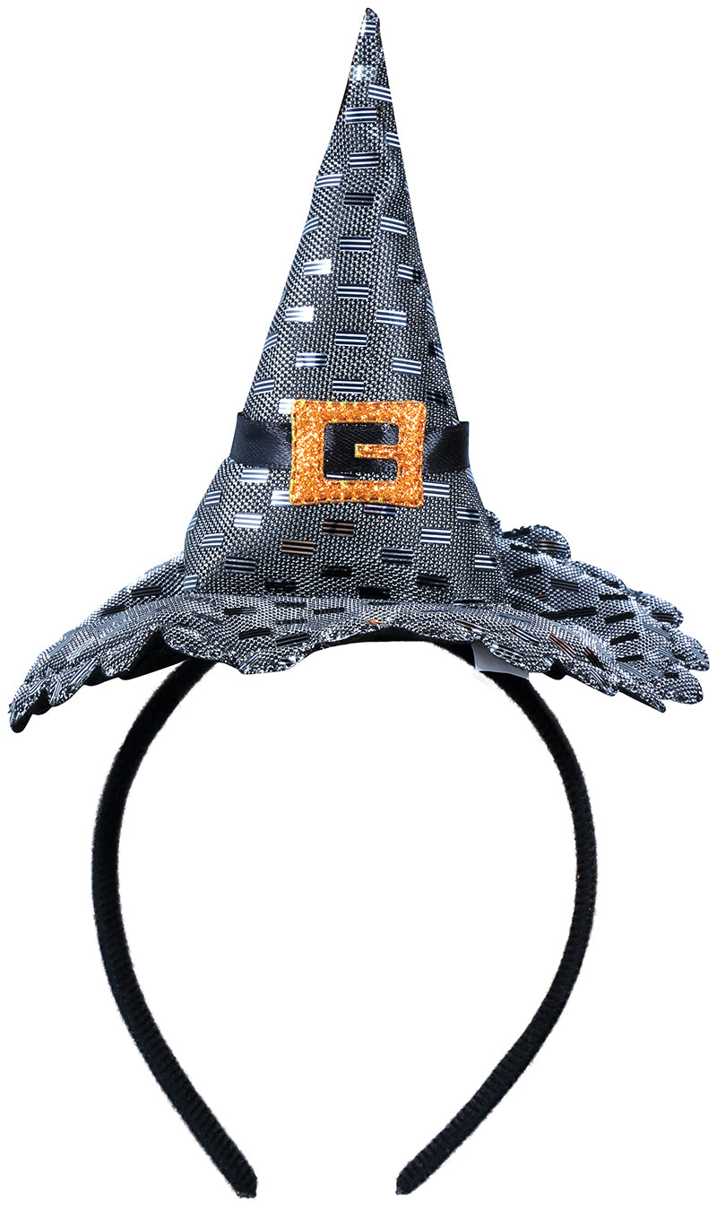 GP24638 – Hexen-Zauber Haarreif Kostüm Hut – Farbe: Silber
