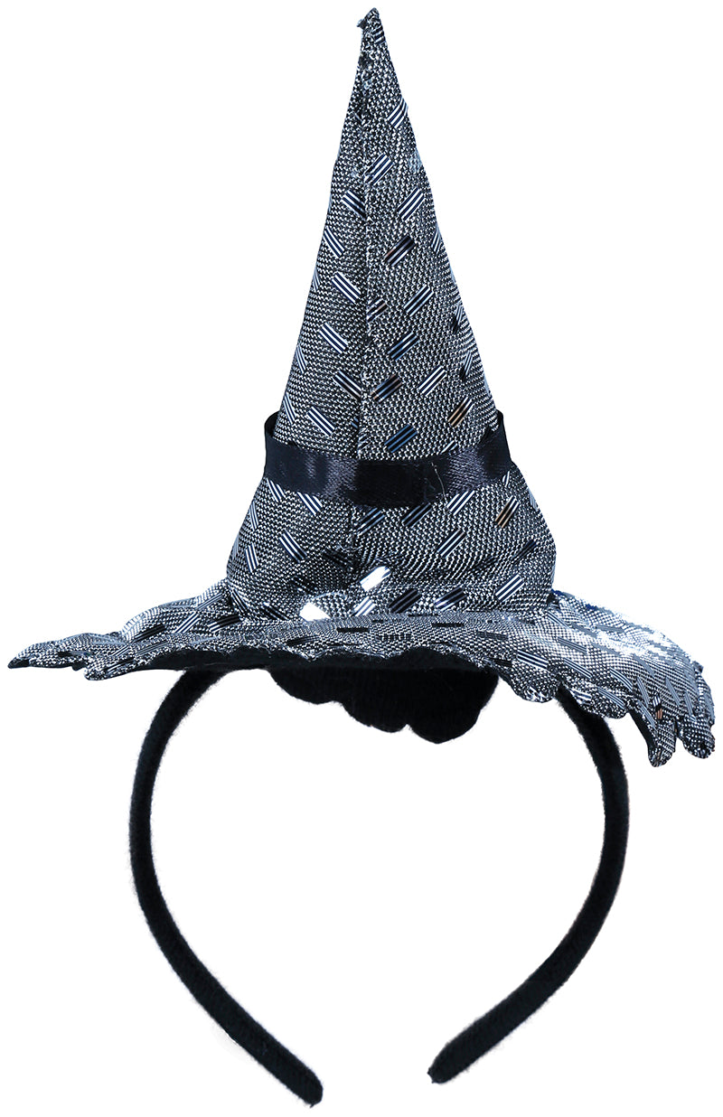 GP24638 – Hexen-Zauber Haarreif Kostüm Hut – Farbe: Silber