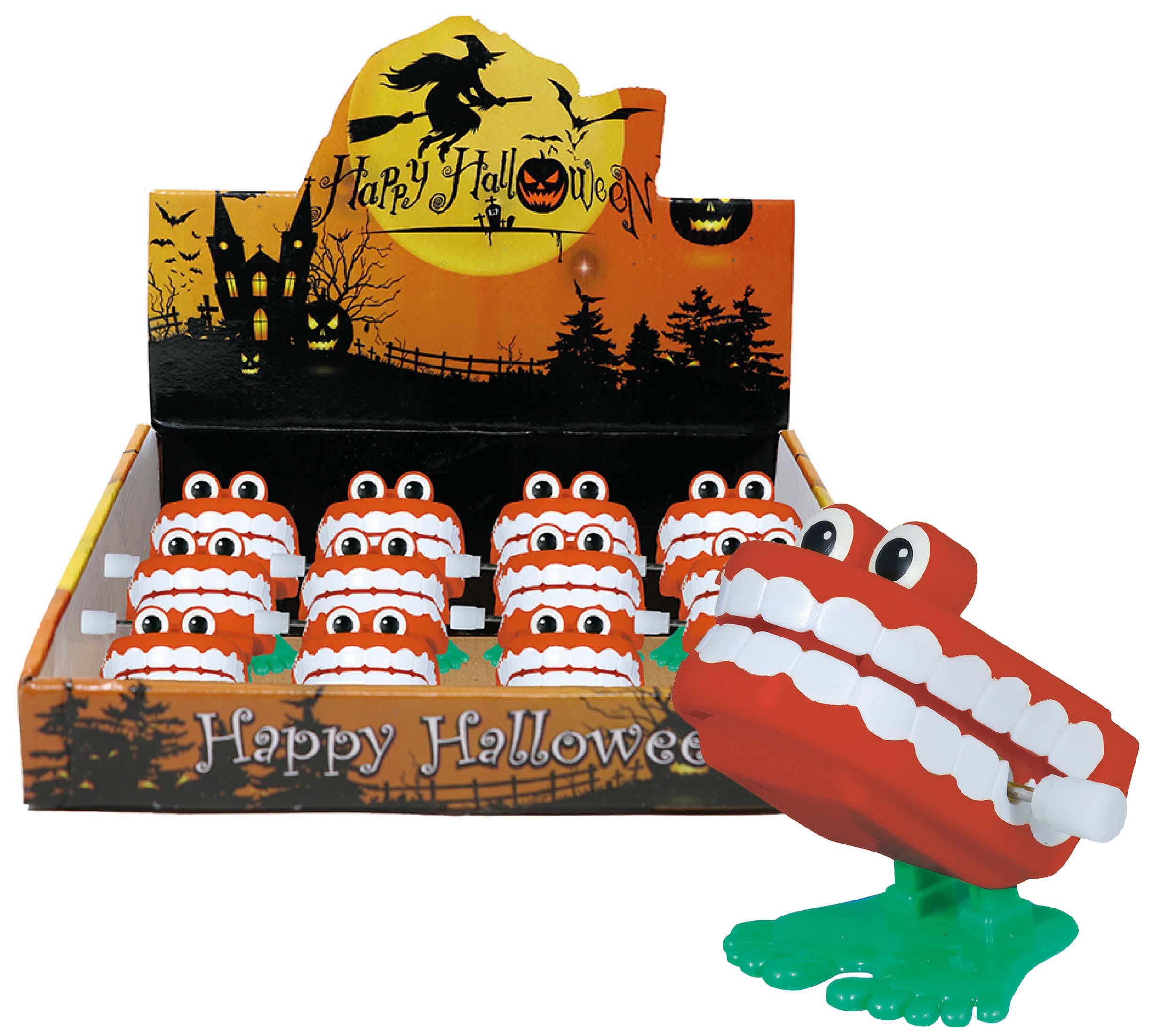 GP24650 – Halloween Lächeln Spielzeug Aufziehgebiss – Farbe: Orange