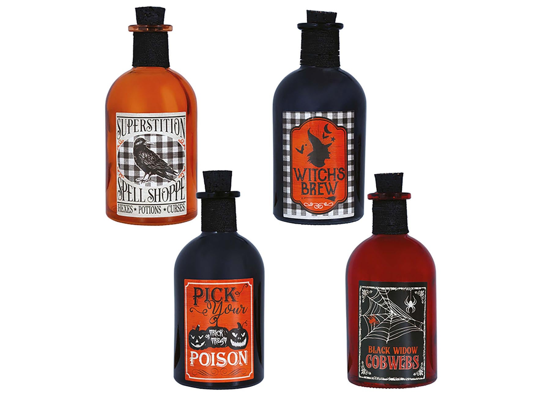 GP24655 – Halloween Flaschen Zaubertrank Gifttrank – Farbe: Schwarz