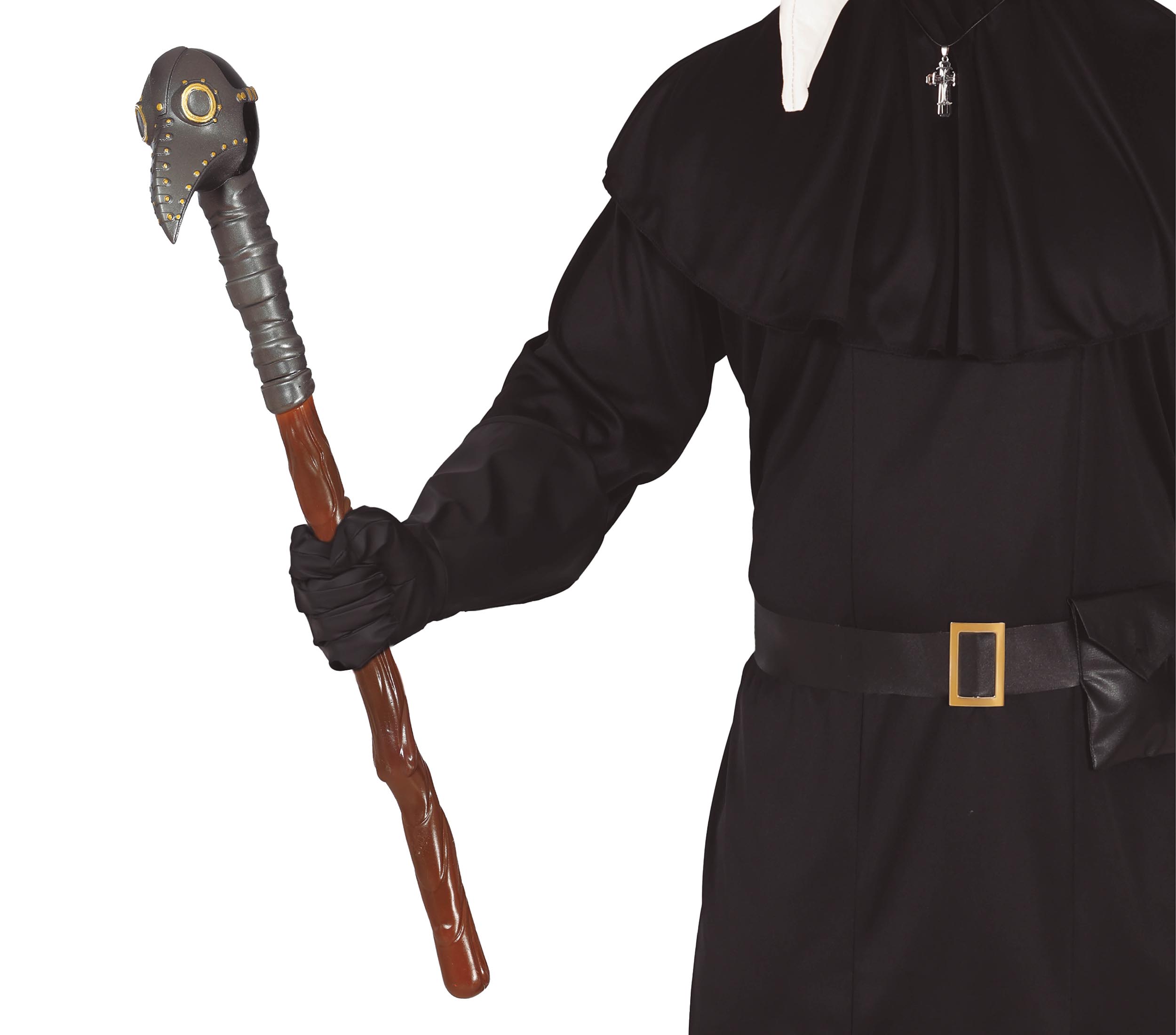 GP24676 – Mittelalter Halloween Plague Doctor Maske – Farbe: Grau
