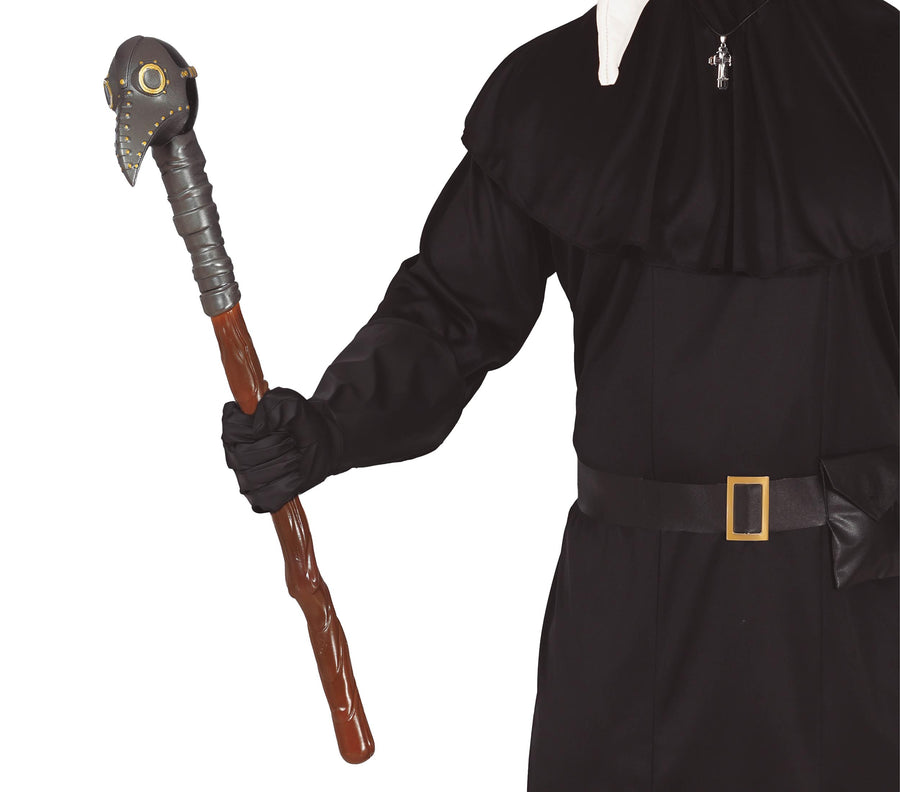 GP24676 – Mittelalter Halloween Plague Doctor Maske – Farbe: Grau, Ansicht 2