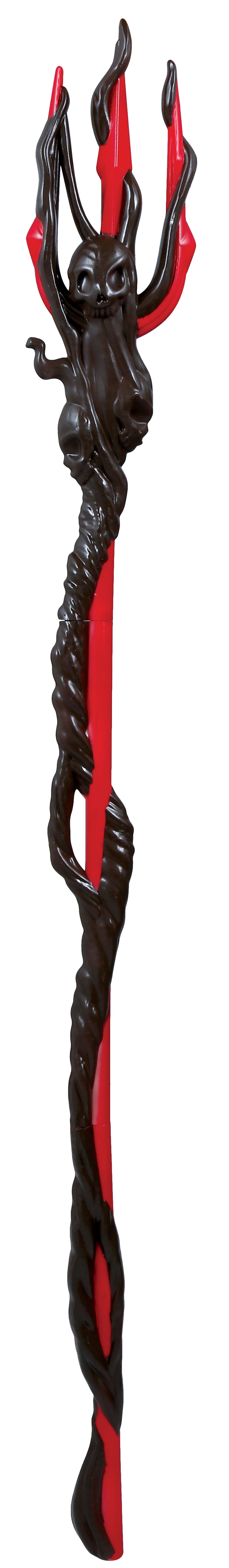 GP24678 – Dämonen Stab Komplettset Rot Schwarz – Farbe: Braun, Ansicht 2