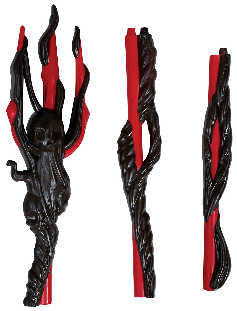 GP24678 – Dämonen Stab Komplettset Rot Schwarz – Farbe: Braun