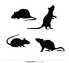 GP24684 – Tierische Schatten Ratten Halloween Dekoration – Farbe: Schwarz